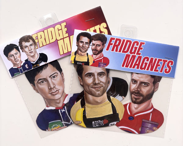 2-packs - two sets of Hockey Romance Pop Culture Magnets - 4 magnets total
