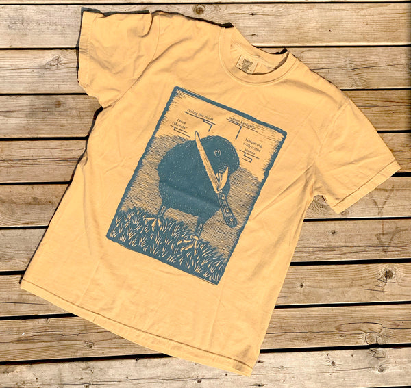 Canuck the Crow - *NEW* Heavy Weight Cotton Tee - MUSTARD