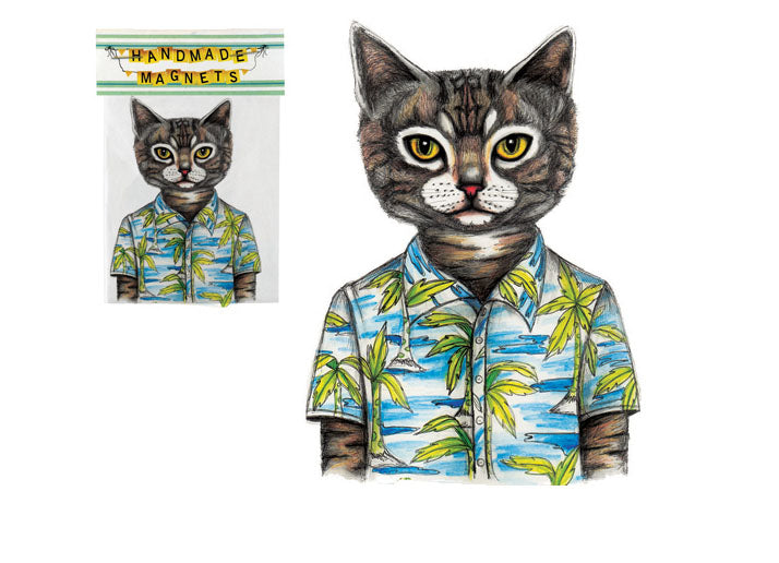 Hawaii Cat Magnet